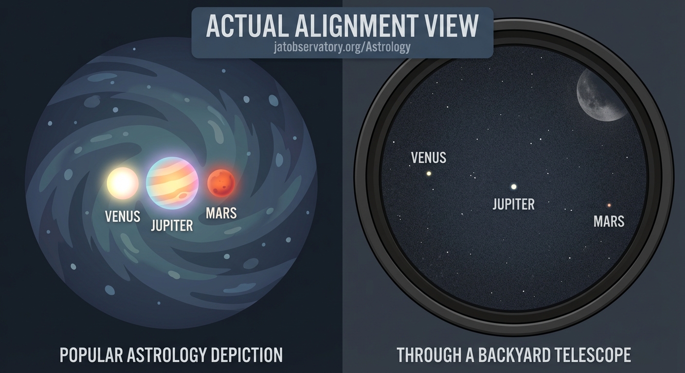 How Planetary Alignments Actually Look Through a Backyard Telescope - Illustration 1