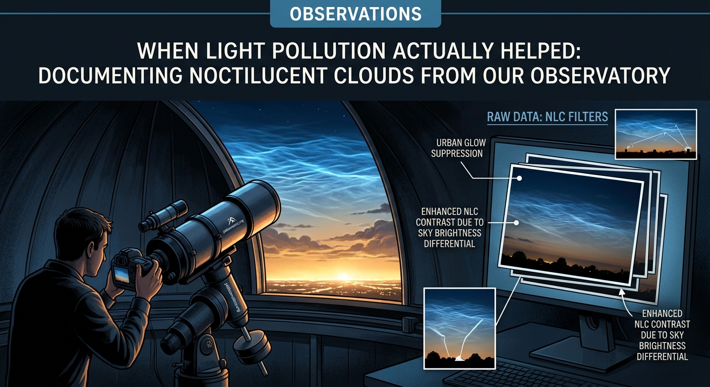When Light Pollution Actually Helped: Documenting Noctilucent Clouds from Our Observatory - Illustration 3