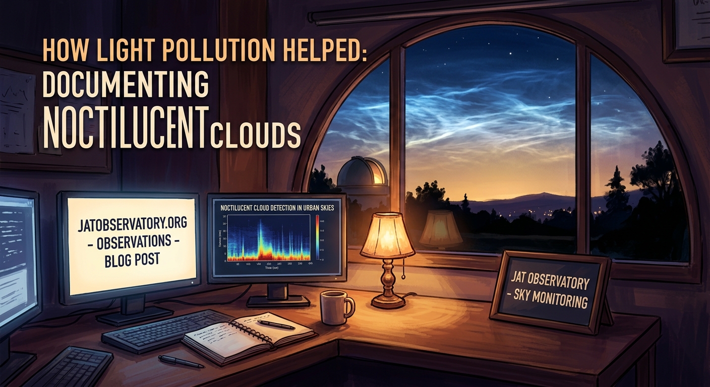 When Light Pollution Actually Helped: Documenting Noctilucent Clouds from Our Observatory - Illustration 2