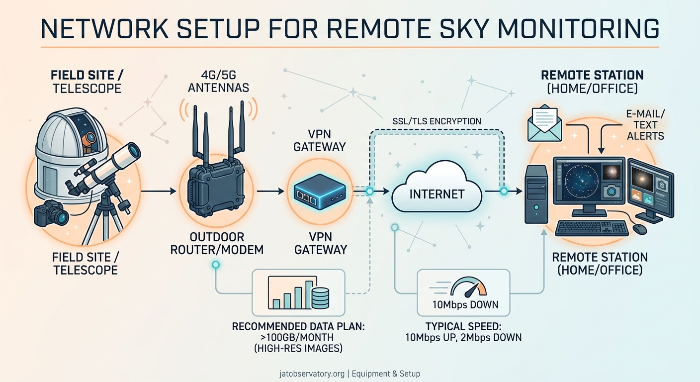 What Network Setup Do You Actually Need for Remote Sky Monitoring? - Illustration 2