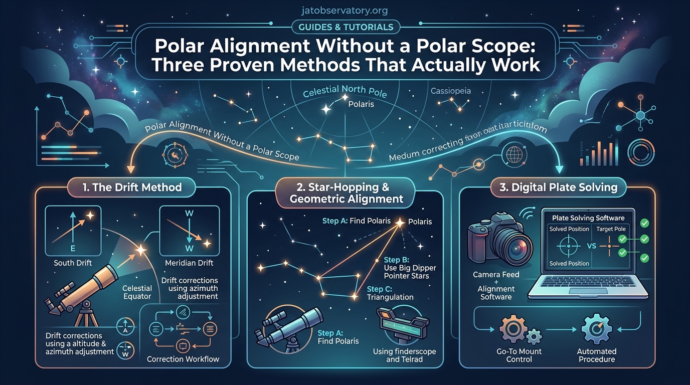 Polar Alignment Without a Polar Scope: Three Proven Methods That Actually Work - Illustration 1