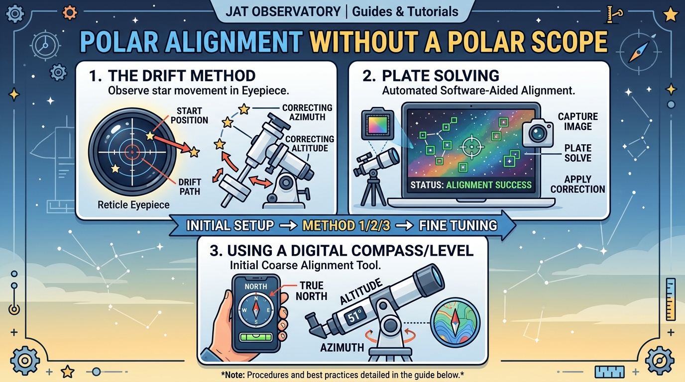 Polar Alignment Without a Polar Scope: Three Proven Methods That Actually Work - Illustration 2