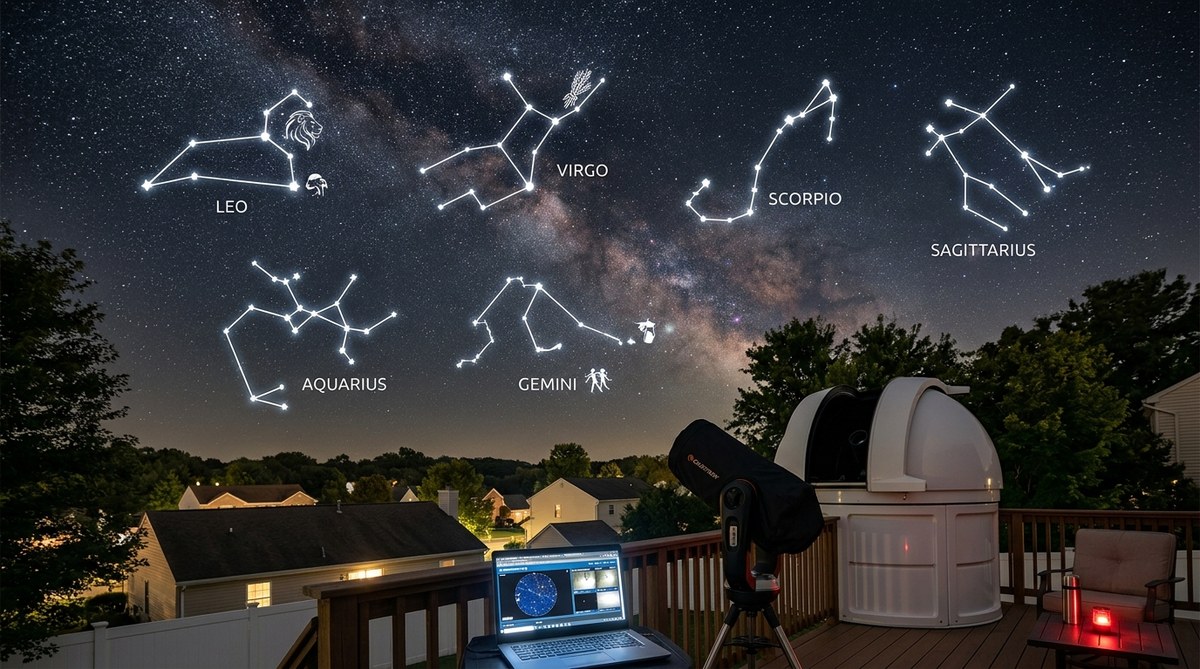 6 Zodiac Constellations You Can See from a Suburban Backyard Observatory